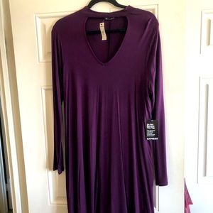 NEVER WORN (NWT) EXPRESS purple long sleeve dress